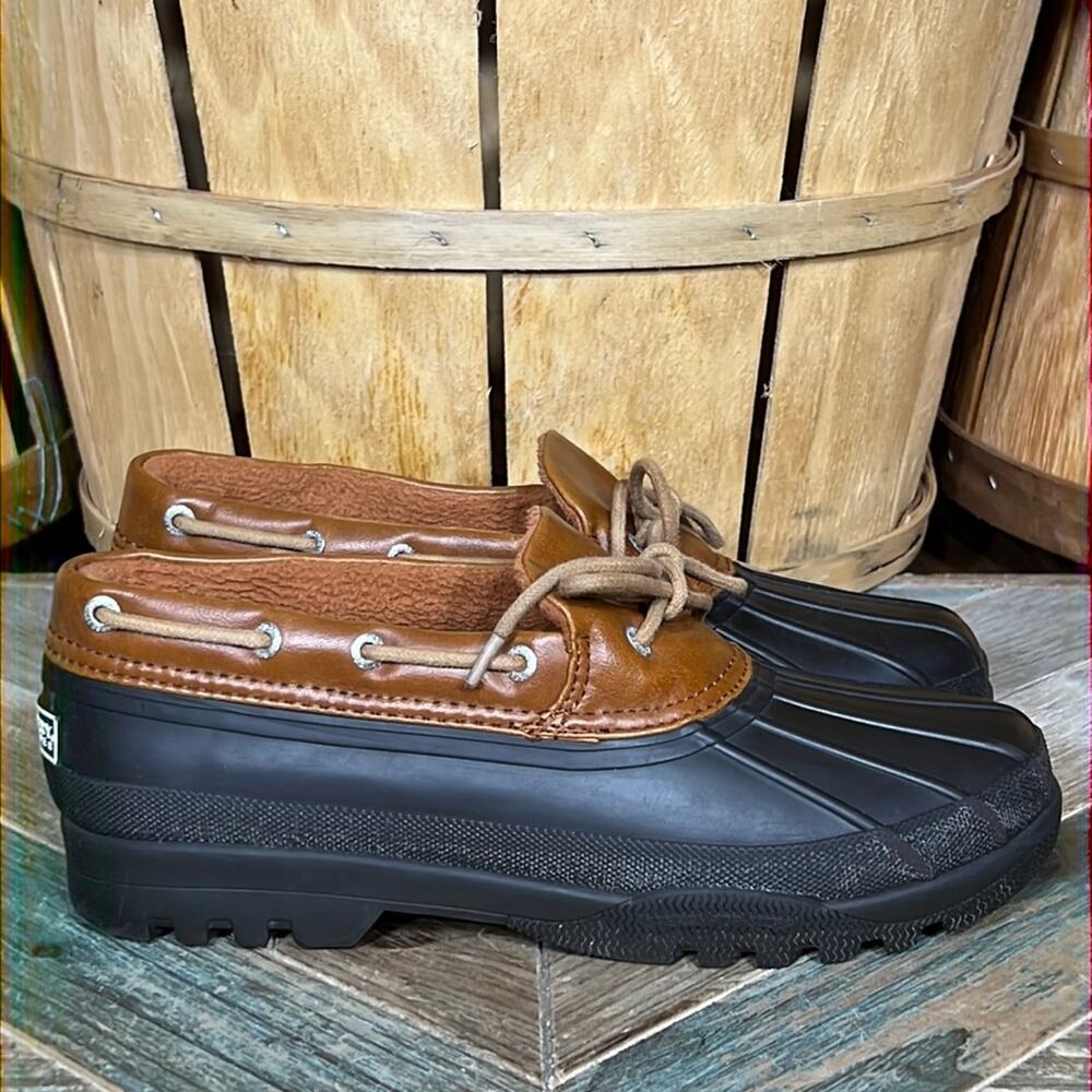 Sperry Heron Seal Low Tan Leather Waterproof Lined Ankle Boots Womens Size 8